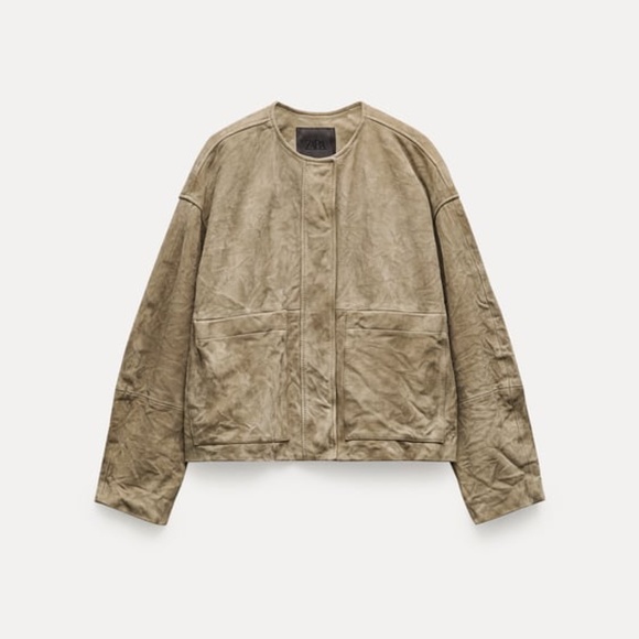 SOLD OUT -- NEW W/ TAGS ZARA Suede Jacket  Spring 2024  Retail $350 - Picture 1 of 10